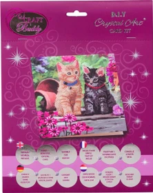 Craft Buddy Crystal Art Card Kit Cat Friends