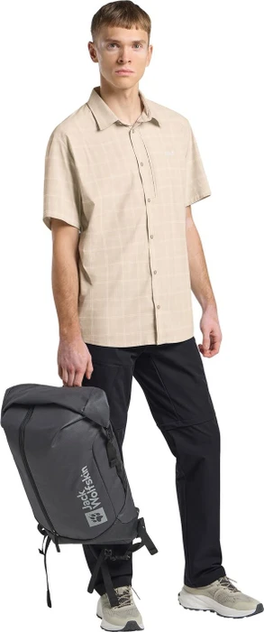Jack Wolfskin Norbo Hemd kurzarm check oyster (Herren)
