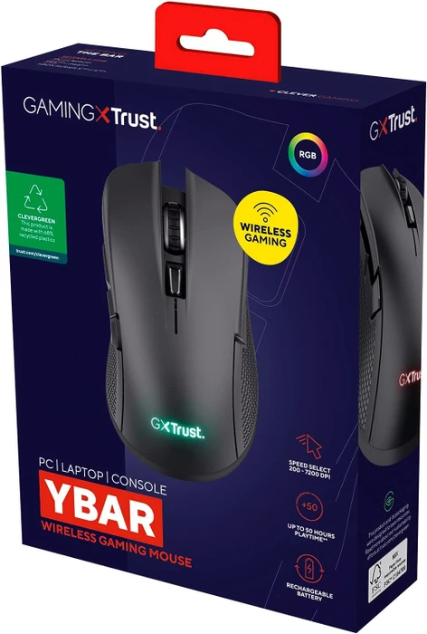 Trust Gaming GXT 923 YBAR Wireless Gaming Mouse schwarz, USB