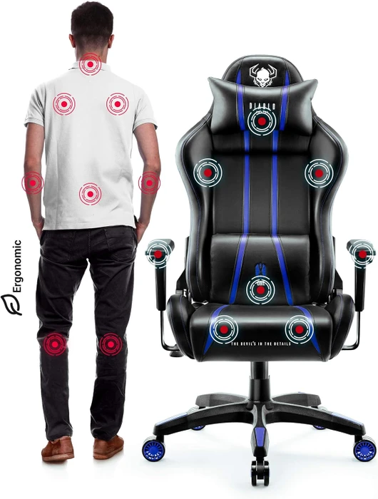 Diablo Chairs X-One 2.0 Normal Gamingstuhl, schwarz/blau
