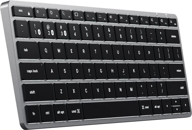 Satechi Slim X1 Backlit Keyboard, schwarz/grau, Bluetooth, US