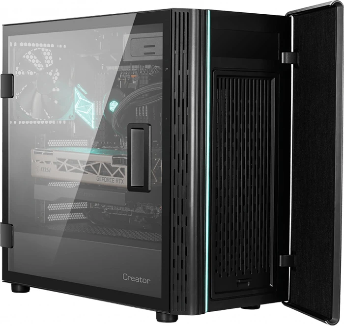 MSI Creator 400M, Glasfenster, schallgedämmt