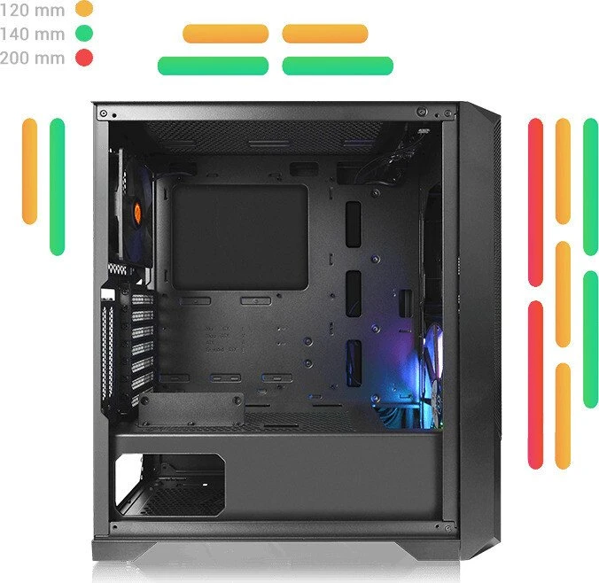 Thermaltake Commander G33 ARGB, Glasfenster