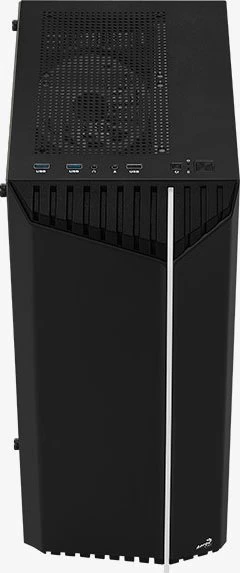 AeroCool Bionic V2, schwarz, Lüfter LED RGB, Glasfenster