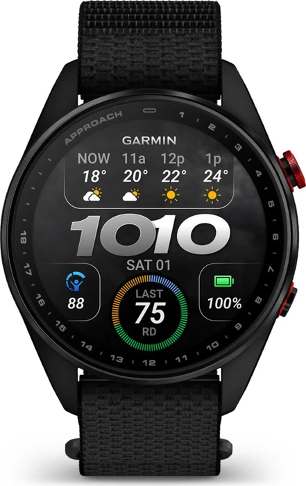 Garmin Approach S72 47mm carbon gray-red dlc titanium/black