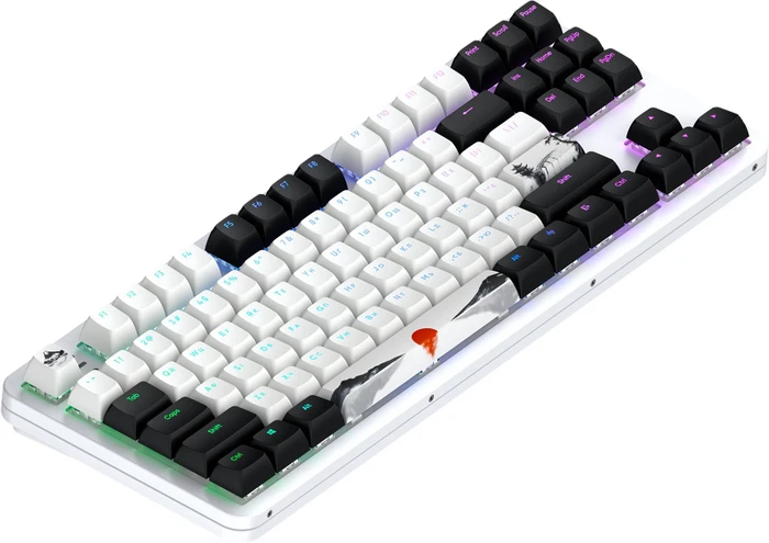 Dark Project ALU87 Fuji II Gaming Keyboard, weiß/schwarz, LEDs RGB, g3ms Sapphire, USB, UA/US