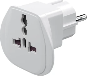 goobay Reiseadapter Welt auf Europa, weiß