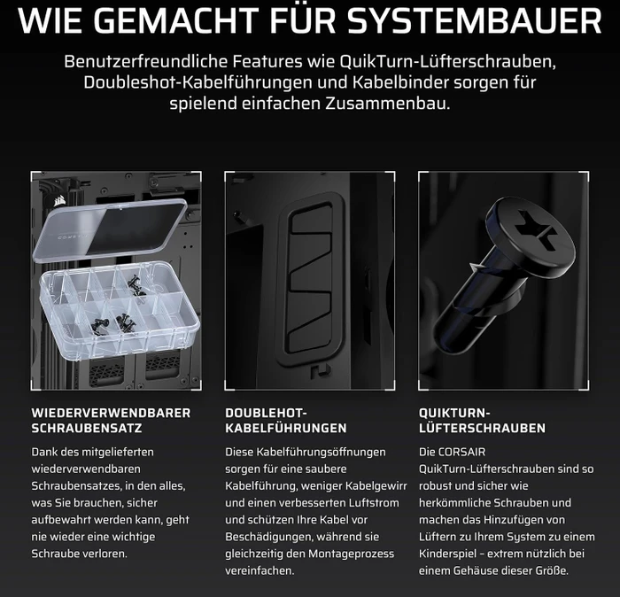 Corsair iCue 5000T TG, schwarz, Glasfenster