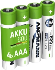 Ansmann Micro AAA NiMH 600mAh, 4er-Pack