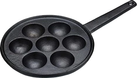 KitchenCraft Gusseisen Aebleskiver Augenpfanne 20cm