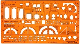 Schneider Standardgraph Architekt-Werkplanschablone I, orange