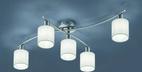 Trio Garda Schirmleuchte 5-flammig weiß