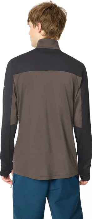Vaude Livigno Halfzip II Fleece Funktionsshirt langarm black/deer brown (Herren)