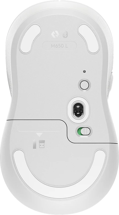 Logitech Signature M650 Large, Off-White, Logi Bolt, USB/Bluetooth