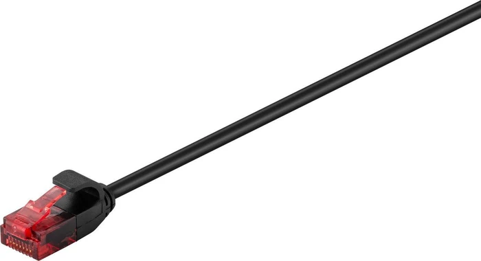 MicroConnect Slim Patchkabel, Cat6, U/UTP, RJ-45/RJ-45, 10m, schwarz