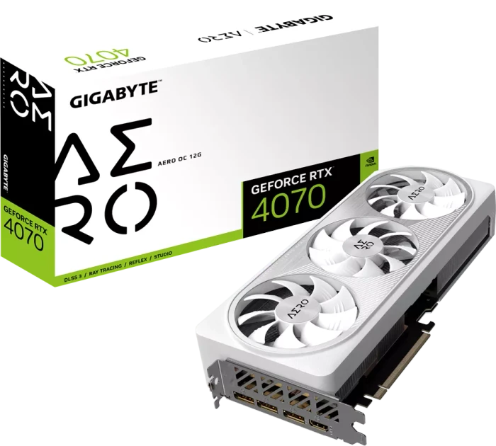 GIGABYTE GeForce RTX 4070 Aero OC 12G, 12GB GDDR6X, HDMI, 3x DP