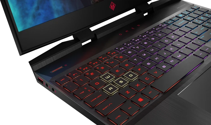 HP OMEN by HP Laptop 15-dc0005ng, Shadow Black, Core i7-8750H, 16GB RAM, 256GB SSD, 1TB HDD, GeForce GTX 1060, DE