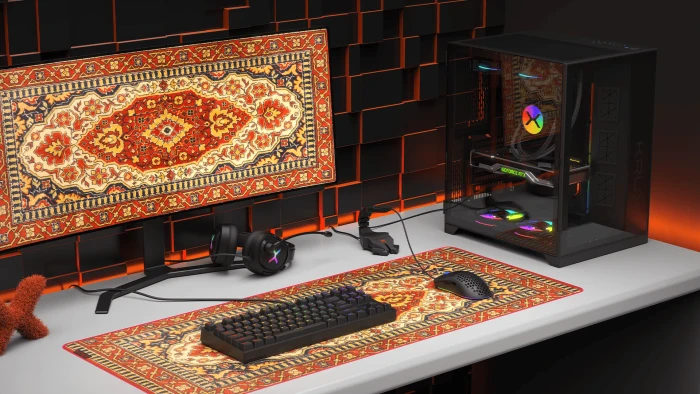 Krux Space Carpet XXL, 970x400mm, Motiv mehrfarbig