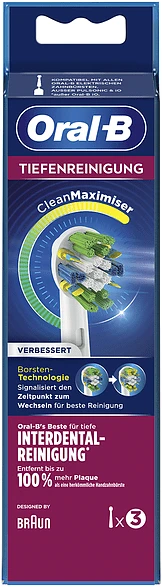 Oral-B Tiefenreinigung CleanMaximiser Ersatzbürste weiß, 3 Stück
