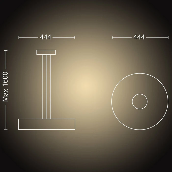 Philips Hue White Ambiance Fair Pendelleuchte schwarz