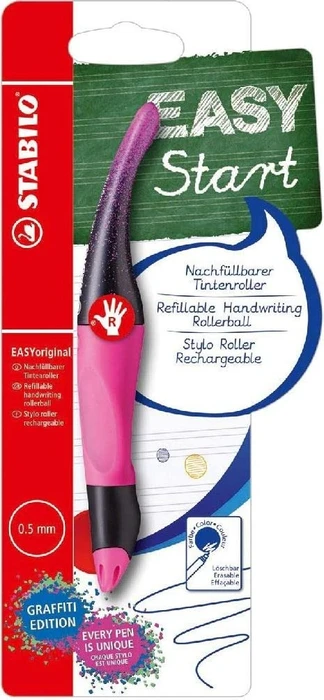 STABILO EASYoriginal Tintenroller (Mine) graffiti violett/pink, Rechtshänder, Blister (B-53251-5)