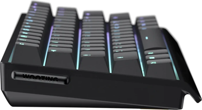 Wooting 60HE v2 Gaming Tastatur, Just Black, LEDs RGB, Lekker Tikken Medium, USB, US