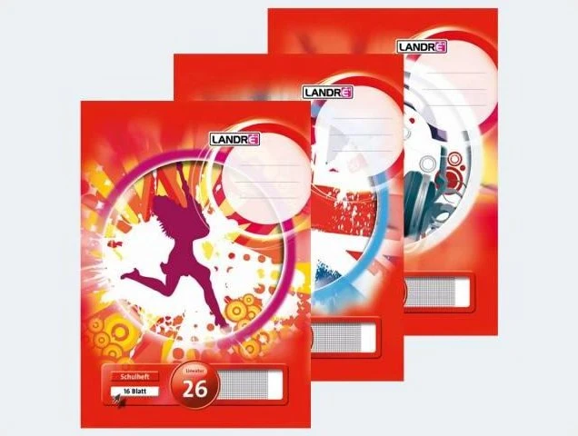 Landré Schulheft, A4, Lineatur 26, 16 Blatt, 10er-Pack
