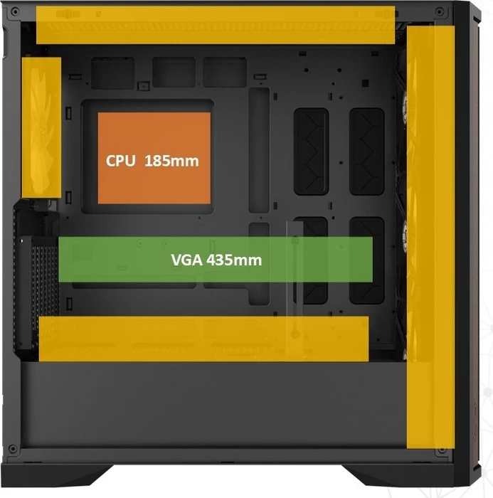 Raijintek Agos Max MS4 White, Glasfenster