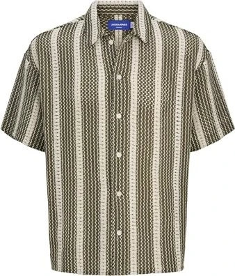 Jack & Jones Relaxed Fit Hemd kurzarm olive night (Herren)