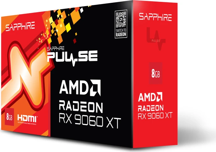 Sapphire Pulse Radeon RX 9060 XT, 8GB GDDR6, 2x HDMI, DP, lite retail