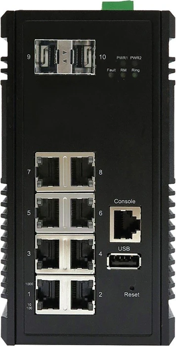 Edimax Pro IGS-5 Industrial Railmount Gigabit Managed Switch, 8x RJ-45, 2x SFP