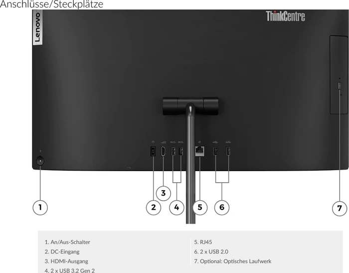 Lenovo ThinkCentre Neo 30a 24 AiO Raven Black, Core i3-1215U, 8GB RAM, 256GB SSD, DE