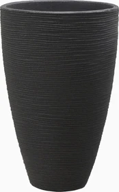Jelenia Plast Blumentopf Rillen 28cm anthrazit