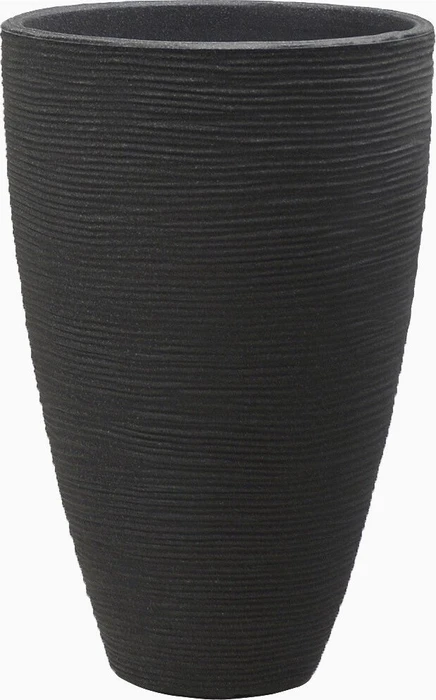 Jelenia Plast Blumentopf Rillen 28cm anthrazit