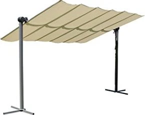 Leco Waved Standmarkise 400x220cm lichtgrau