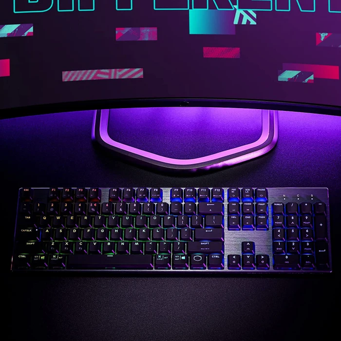 Cooler Master SK653, LEDs RGB, grau/schwarz, TTC LOW PROFILE RGB RED, USB/Bluetooth, ND
