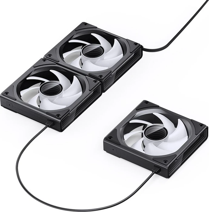 Jonsbo ZK-120B, schwarz, 120mm, 3er-Pack