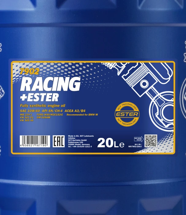 Mannol Racing+Ester 10W-60 20l