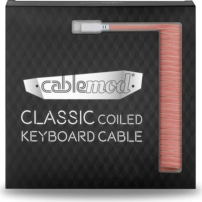 CableMod Classic Coiled Keyboard Cable USB Micro-B auf USB-A, Tastaturkabel (Spiral-Textilkabel), 1.5m, Orangesicle