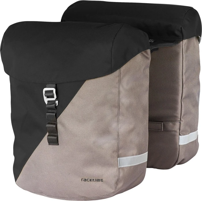 racktime Vida 2.0 Doppel Gepäcktasche carbon black/stone grey