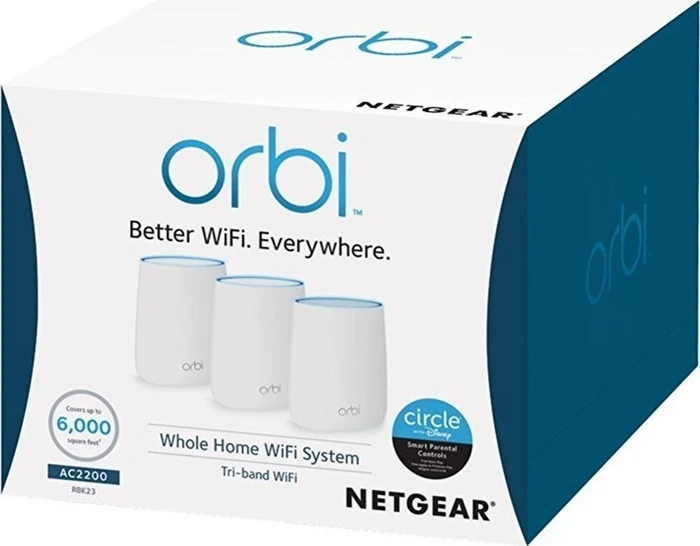 Netgear Orbi RBK23, Router und 2x Repeater Set, 3er-Bundle