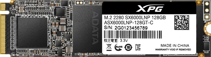 ADATA XPG SX6000 Lite 128GB, M.2 2280 / M-Key / PCIe 3.0 x4