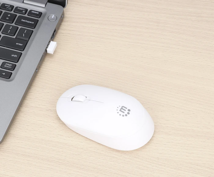 Manhattan Wireless Performance Maus III weiß, USB
