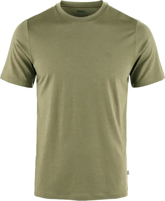 Fjällräven Abisko Wool Funktionsshirt kurzarm light olive (Herren)