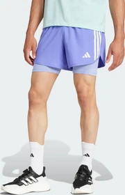 adidas Own the Run 3-Streifen 2-in-1 Laufhose kurz semi cobalt blue (Herren)
