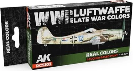 AK-Interactive 2nd Gen Real Colors WWII Luftwaffe Late War Colors Farbset, 6-tlg.