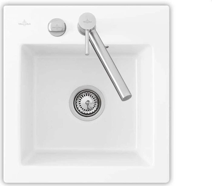 Villeroy & Boch Subway 45 XS Einbau Becken mittig mit Ablauffernbedienung weiß alpin