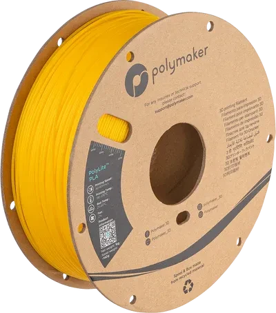 Polymaker PolyLite PLA, gelb, Spule, 1.75mm, 1.00kg