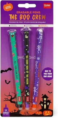 Legami Halloween Boo Crew, löschbarer Gelroller sortiert, 3er-Set