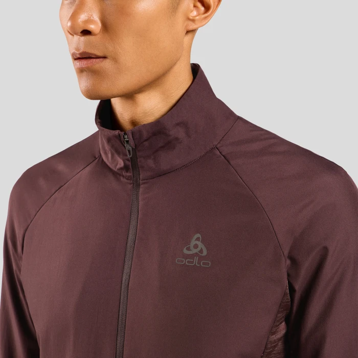 Odlo The Run Easy Warm Hybrid Funktionsjacke fudge (Herren)